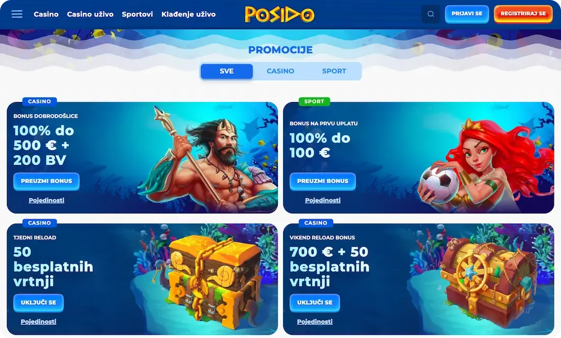 posido casino bonus svi