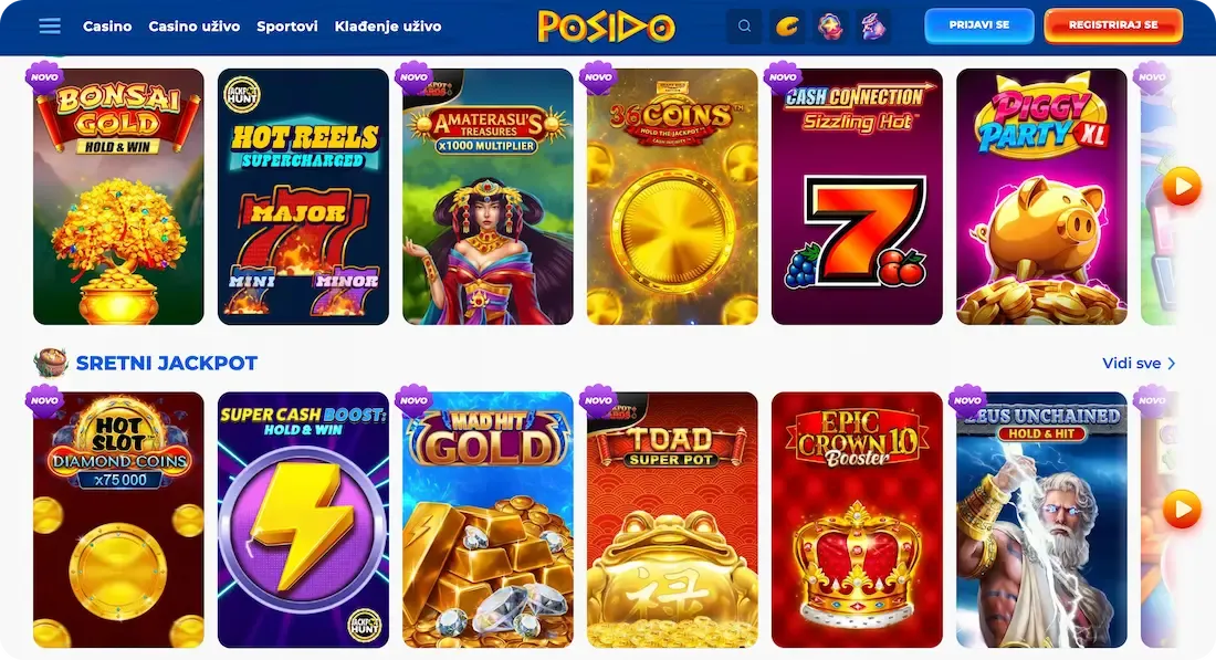 posido casino igre s jackpotom
