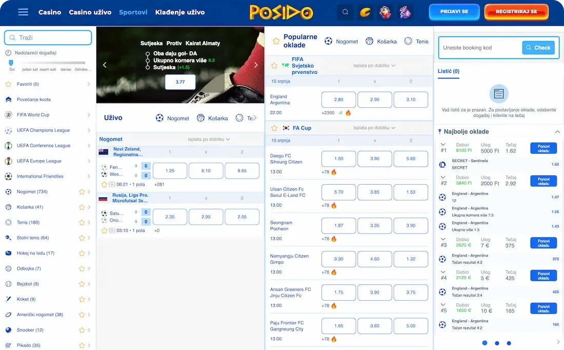 posido casino sport
