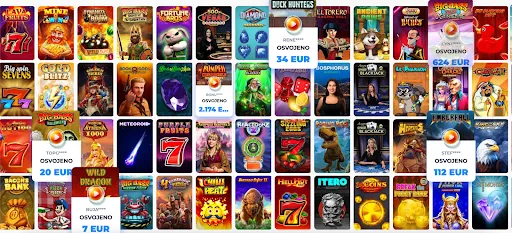 Posido online casino – istaknuti dobitci i popularne igre Raspored slot igara i blackjack stolova sa prikazanim dobicima korisnika: Duck Hunters 34 EUR, Big Bass Xtreme 624 EUR, Emberfall 112 EUR, Pompeii Megareels 2.174 EUR itd